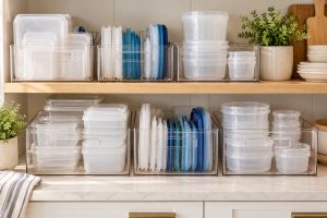 Organizing Plastic Storage Containers